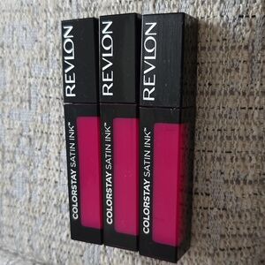REVLON BRAND COLORSTAY SATIN INK LIQUID LIP COLOR BUNDLE OF 3